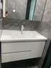 浴美优品实木浴室柜陶瓷一体盆卫生间洗手洗脸盆柜组合洗漱台镜柜奶油风 L16吊柜90cm普通镜柜+陶瓷盆 实拍图