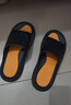 回力运动拖鞋男浴室内户外穿减震防滑厚底凉拖鞋HL3967黑黄色42-43码 实拍图