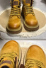 骆驼（CAMEL）王俊凯同款冬加绒户外工装马丁大黄靴男 G122W7757TR 金黄 41 实拍图