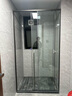 九牧（JOMOO）【定制】一字形淋浴房浴室门一体式干湿分离玻璃隔断推拉门E19 【E19】枪灰光玻 【阻尼缓冲】1.2-1.29（高2.0m） 实拍图