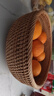 水果篮越南藤编竹编收纳筐客厅圆形编织水果盘草编馒头筐托盘家用 圆形水果篮大号26*11 实拍图