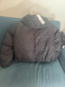 优衣库合作款/女装男装PUFFTECH空气棉服连帽外套480064 08 深灰色 M 实拍图