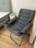 澜虞 懒人沙发椅宿舍椅子单人沙发懒人椅带脚凳寝室电脑沙发凳看书午休椅靠背椅家用卧室躺椅小户型可拆洗 【银灰色】加厚单椅+三档调节 加固款 实拍图