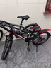 凤凰（Phoenix）儿童自行车山地车男女学生脚踏车6-15岁童车 霸道 黑红色 22寸 实拍图