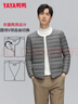 鸭鸭（YAYA）佟丽娅同款轻薄羽绒服女新款冬季短款圆领内胆修身时尚薄外套男 灰色【男款无领YE3C700311Y】 XL 【建议115-125斤】 实拍图