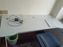 奥伦福特  电脑桌台式家用电竞游戏桌办公书桌简约书房写字桌子 简约白碳纤纹单桌-140*60 升级款电竞桌 实拍图