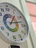 钟小白挂钟客厅家用2026新款早教儿童卧室静音免打孔时钟钟表挂墙石英钟 实拍图