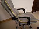 锦汐电脑椅办公椅子电竞椅家用人体工学椅老板椅主播靠背椅皮革转椅 灰色+4级杆+乳胶+脚踏【大满配】 实拍图