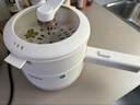 美的（Midea）电煮锅 小电锅 电蒸锅 宿舍小锅多功能锅辅食锅 1.6L学生寝室一体泡面小火锅电煮锅XZE2017 配蒸笼 实拍图