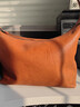 裘真新年礼物【明星推荐】经典hobo包植鞣牛皮腋下通勤休闲饺子女包 焦糖色-小号 售罄不预售 小包/大包 实拍图