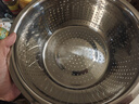 茶花不锈钢沥水篮 家用淘米洗菜洗碗 不锈钢漏盆菜篮子水果盘28cm 实拍图