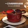 菲仕乐食光珐琅锅铸铁锅微压锅汤锅煮锅双耳煲汤锅炖锅燃气灶电磁炉通用 铸铁锅-勃艮第红 24cm 实拍图