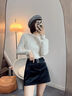 秋冬新款长袖t恤女修身显瘦打底衫内搭上衣高级感欧货 愚仁1045黑色 2XL 实拍图