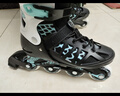美洲狮（COUGAR ）成人可调码数轮滑鞋直排轮溜冰鞋 黑蓝L码 实拍图