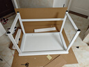 馨美凯电脑桌台式家用简易书桌办公桌简约现代工作台租房卧室学习写字桌 【单桌1.6cm厚桌面】白架+暖白色 长120cm*宽70cm*高74cm 实拍图