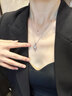 慕洛菲情人节214情人节礼物项链女款首饰999足银项链生日礼物送女 一见钟情白钻【七仓直发+今/次日达】 实拍图