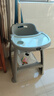 荆婴坊宝宝餐椅婴儿家用吃饭餐桌座椅多功能餐厅酒店商用儿童饭桌 绿色【加厚款】+双层餐盘+置物袋 实拍图