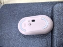 罗技（Logitech）时尚系列 PEBBLE鼠标 无线蓝牙鼠标 办公静音鼠标 女性鼠标对称鼠标 鹅卵石造型 玫瑰粉 实拍图
