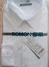 罗蒙（ROMON）纯色商务职业正装男士白衬衫工装外套长袖衬衣男CS108白色2XL 实拍图
