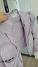 UR冬季新款女装休闲双拉链连帽宽松羽绒服UYY150058 粉紫 M 实拍图