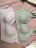 猫人内衣女士薄款无钢圈文胸大胸显小无痕聚拢防下垂运动性感胸罩绿L 实拍图