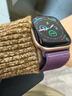 Apple/苹果 Watch Series 10 智能手表蜂窝款46毫米玫瑰金色铝金属表壳梅子色回环运动表带MWYP3CH/B 实拍图