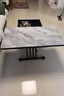 欧乐派可移动升降茶几餐桌两用小户型方形家用多功能折叠岩板伸缩秒变桌 120*60【玻晶奢石】意大利灰-4抽 实拍图