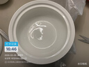 友来福陶瓷带盖汤碗圆形汤盆多人大容量纯白家用酒店餐具大号9英寸品锅 实拍图