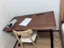 木藝生3cm高端实木电动升降桌电脑桌台式电竞桌子办公书桌可升降工作台 【升级线盒】单电机3cm实木胡桃色 120*60【免费送装】 实拍图