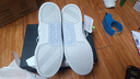 adidas ENTRAP美式校园风运动少年感复古篮球风板鞋男女阿迪达斯   白色/浅蓝/灰色   40.5 实拍图