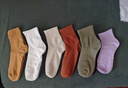 棉十三袜子女士100%纯棉10A抗菌防臭中筒袜秋冬季混色女袜透气长筒8双 实拍图