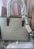 MICHAEL KORS迈克高仕 MK Jet Set  travel 女士迷你老花托特包 菜篮子 香草白 150 迷你 实拍图