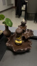 宇轩 紫砂茶宠倒流香炉禅莲檀香炉熏香家用室内沉香仿古线香炉香道创意摆件 禅莲--小如来金 实拍图