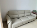 左右真皮沙发【力荐】客厅新款网红奶油风家具小户型直排皮艺沙发6018 [2]2.6m|奶油白|三人位 实拍图