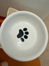 憨憨乐园猫碗陶瓷猫粮双碗斜口狗碗狗盆狗粮宠物幼猫咪吃饭食盆喝水喂食 实拍图