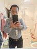 罗蒙长袖衬衫男士纯色商务休闲职业正装工装外套白衬衣男装 灰色 40  实拍图