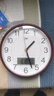 康巴丝（Compas）挂钟走时客厅办公室钟表挂墙简约创意时钟时尚石英钟现代挂表 c3221Y日历咖木(23*23cm) 实拍图
