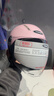 野马（YEMA）3C认证359S电动摩托车头盔男女秋冬季轻便式半盔电瓶车安全帽 四季通用 樱桃粉彩带花配透明长镜 实拍图