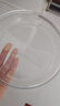 菲内克斯 钢化玻璃三分隔水果盘微波炉多功能圆形分格菜盘备菜饺子餐盘 10英寸单只装 实拍图