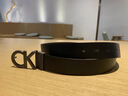 Calvin KleinJeans【情人节礼物】男商务绅士休闲双面用ck字母金属扣腰带皮带 001-黑/棕 105cm 实拍图