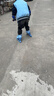 斯威（SWAY）溜冰鞋儿童男女童中小学专业轮滑鞋平花休闲滑冰旱冰鞋成人直排轮 【锁轮款】蓝+一体支架+头盔护具 M (适合6-12岁)日常鞋码32-36 实拍图