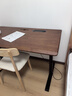 木藝生3cm高端实木电动升降桌电脑桌台式电竞桌子办公书桌可升降工作台 【升级线盒】单电机3cm实木胡桃色 120*60【免费送装】 实拍图