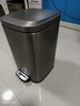 优百纳（UPELLA）脚踏垃圾桶12升带盖客厅厨房办公室脚踩金属家用垃圾筒方形皓森 实拍图