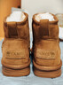 骆驼（CAMEL）雪地靴女冬季新款加绒保暖加厚棉鞋休闲懒人毛毛鞋 L23W275157驼色 40 实拍图