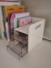 得力（deli）多功能桌面书立架书收纳桌上文件收纳盒抽屉式置物架书挡学生/办公用品白色PK110 实拍图