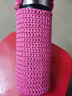 杯套保温杯保护套水杯玻璃杯手工钩织手提可爱大容量水壶套水杯袋 玫红色密实款大号8.5*20 实拍图