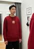 回力毛衣男女款马年本命年情侣过年战袍衣服青少年加绒加厚男士针织衫 【一体绒圆领】酒红(ha福到来迎中标) M /170(建议100斤-120斤左右) 实拍图