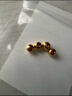 喜上眉梢喜饰黄金古法金珠999足金散珠硬金光面磨砂转运珠路路通圣诞礼物 4mm重工古法珠3颗 约0.75g 实拍图