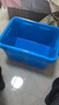 女管家加厚塑料水箱塑料桶储水桶长方形养殖装鱼水产箱泡瓷砖服装收纳桶 70蓝色加厚无盖510*380*290 实拍图