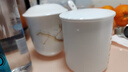 美厨（MAXCOOK）陶瓷马克杯情侣杯子 家用水杯咖啡牛奶早餐茶杯带盖勺白色MCB2924 实拍图